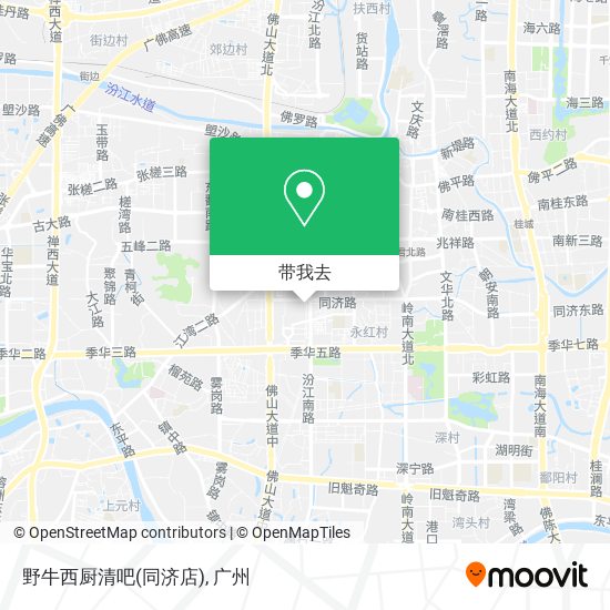 野牛西厨清吧(同济店)地图