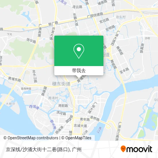 京深线/沙涌大街十二巷(路口)地图