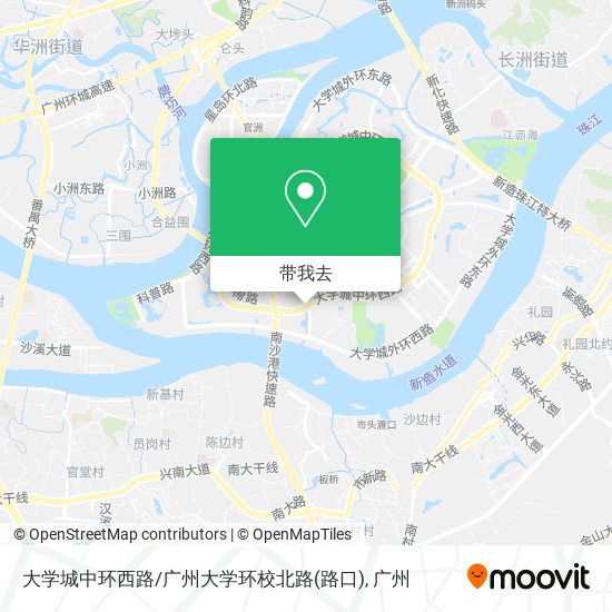 大学城中环西路/广州大学环校北路(路口)地图