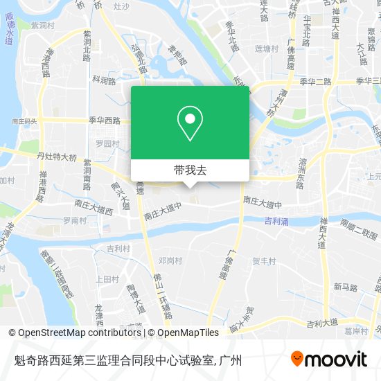 魁奇路西延第三监理合同段中心试验室地图