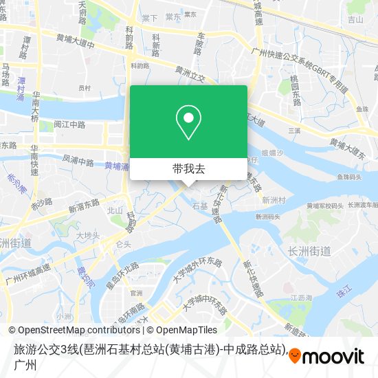 旅游公交3线(琶洲石基村总站(黄埔古港)-中成路总站)地图