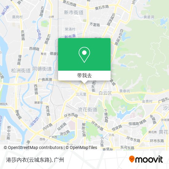 港莎内衣(云城东路)地图
