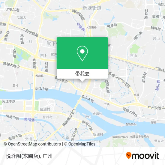 悦蓉阁(东圃店)地图