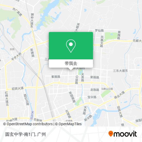 圆玄中学-南1门地图
