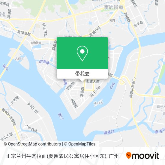 正宗兰州牛肉拉面(夏园农民公寓居住小区东)地图