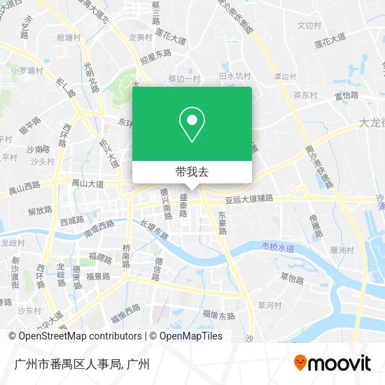 广州市番禺区人事局地图