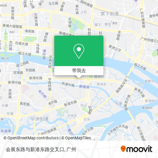 会展东路与新港东路交叉口地图