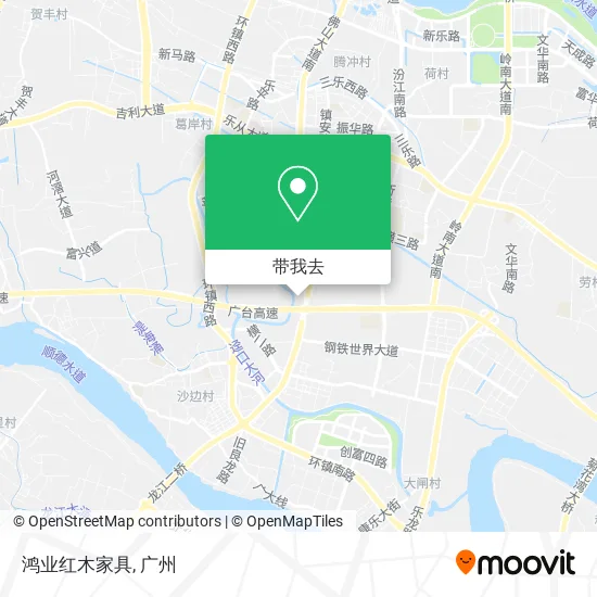 鸿业红木家具地图