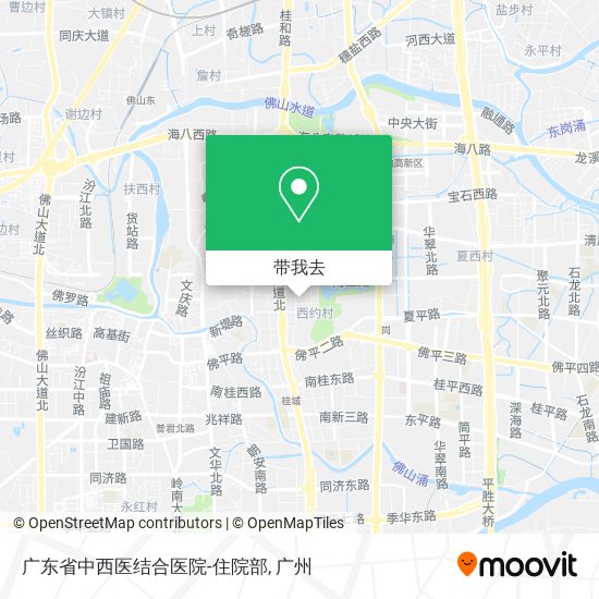 广东省中西医结合医院-住院部地图