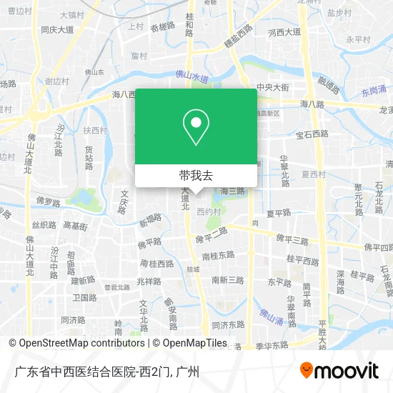 广东省中西医结合医院-西2门地图
