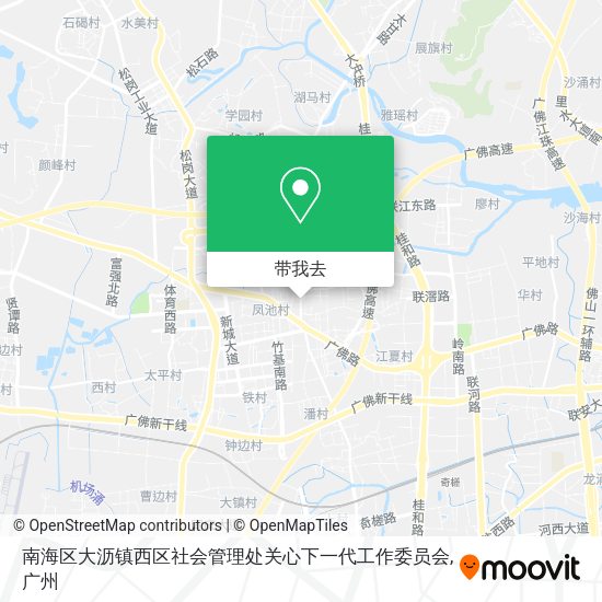 南海区大沥镇西区社会管理处关心下一代工作委员会地图
