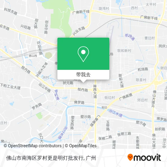佛山市南海区罗村更是明灯批发行地图