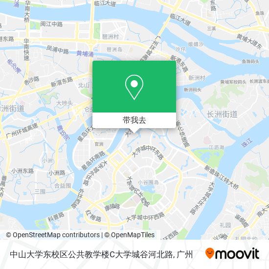 中山大学东校区公共教学楼C大学城谷河北路地图