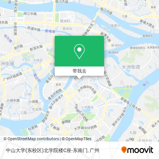 中山大学(东校区)北学院楼C座-东南门地图