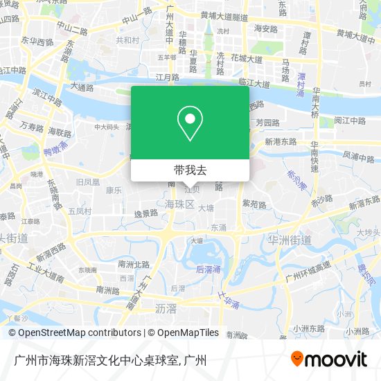 广州市海珠新滘文化中心桌球室地图