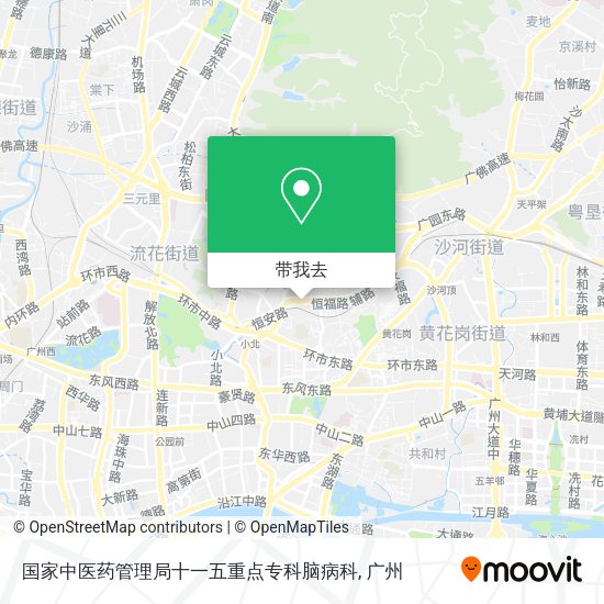 国家中医药管理局十一五重点专科脑病科地图