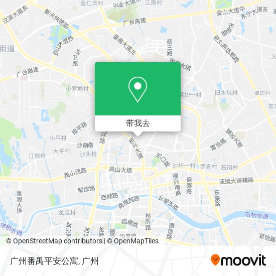 广州番禺平安公寓地图