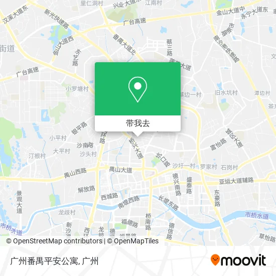 广州番禺平安公寓地图