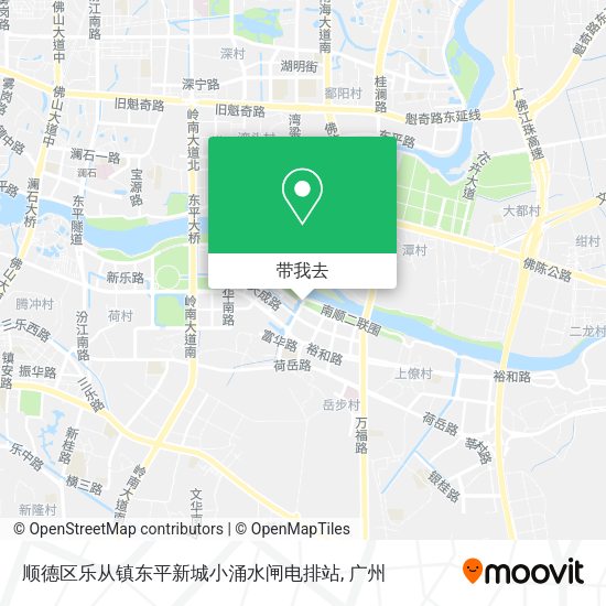 顺德区乐从镇东平新城小涌水闸电排站地图