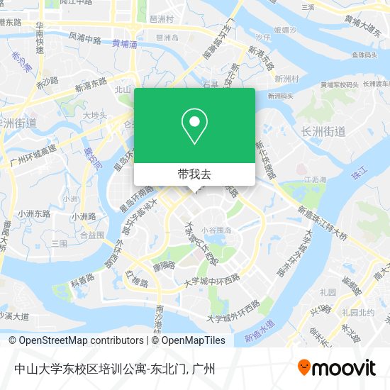 中山大学东校区培训公寓-东北门地图