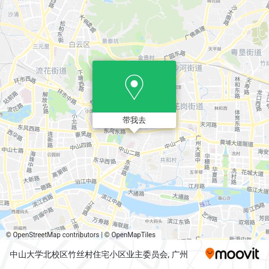 中山大学北校区竹丝村住宅小区业主委员会地图