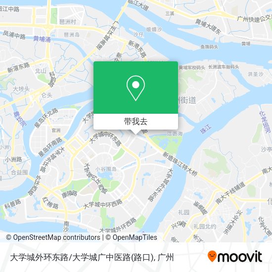 大学城外环东路/大学城广中医路(路口)地图