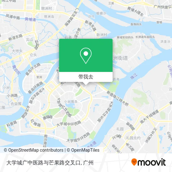 大学城广中医路与芒果路交叉口地图