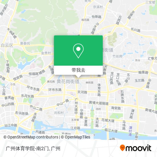广州体育学院-南2门地图