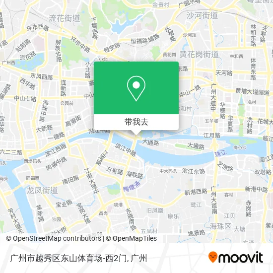 广州市越秀区东山体育场-西2门地图