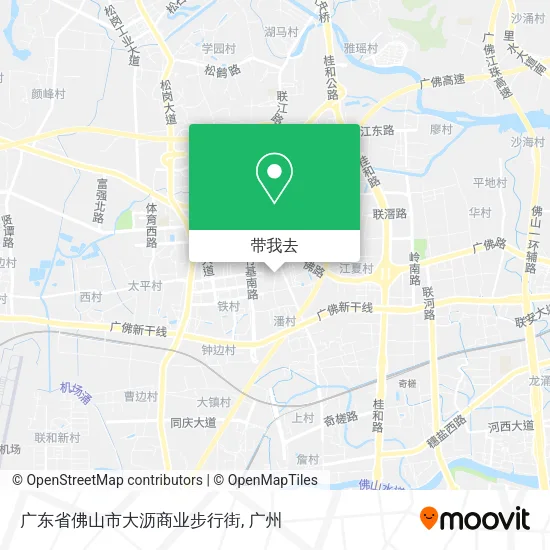 广东省佛山市大沥商业步行街地图