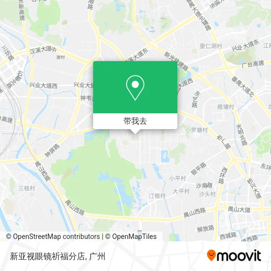 新亚视眼镜祈福分店地图