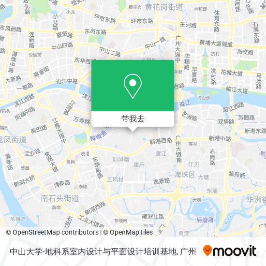 中山大学-地科系室内设计与平面设计培训基地地图