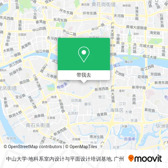 中山大学-地科系室内设计与平面设计培训基地地图