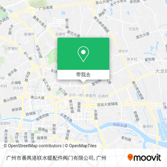 广州市番禺港联水暖配件阀门有限公司地图