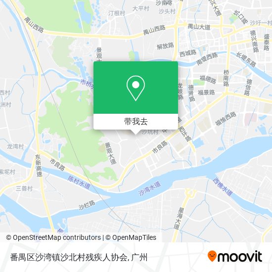 番禺区沙湾镇沙北村残疾人协会地图