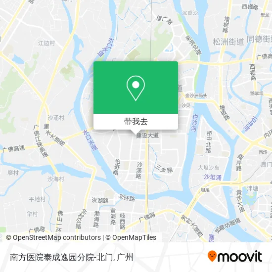 南方医院泰成逸园分院-北门地图
