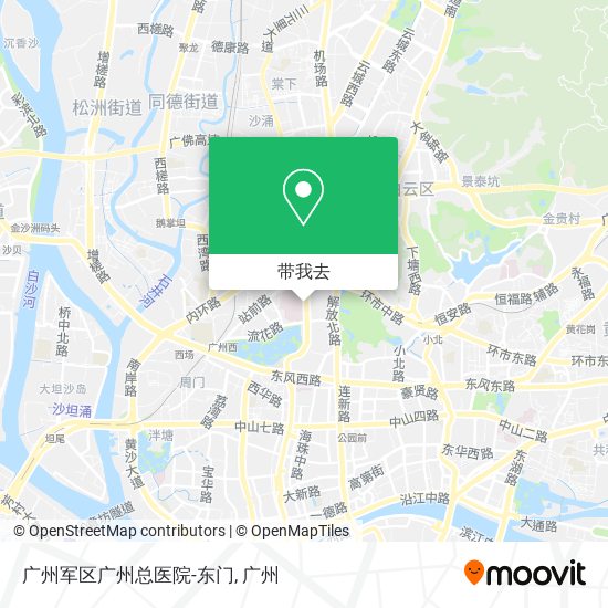 广州军区广州总医院-东门地图