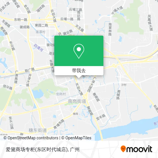 爱黛商场专柜(东区时代城店)地图