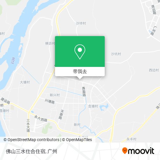 佛山三水仕合住宿地图