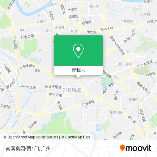 南国奥园-西1门地图