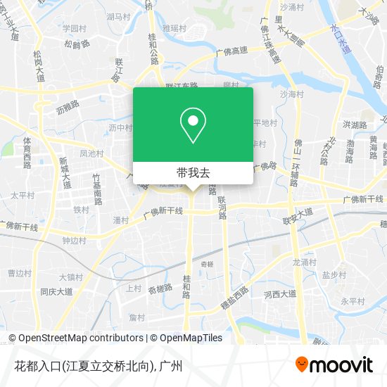 花都入口(江夏立交桥北向)地图