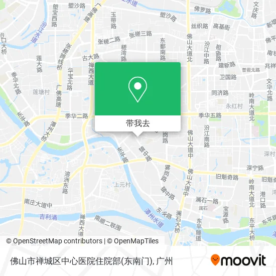 佛山市禅城区中心医院住院部(东南门)地图