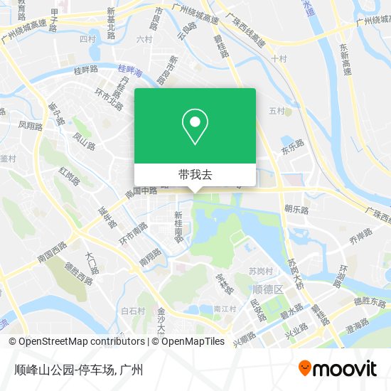顺峰山公园-停车场地图