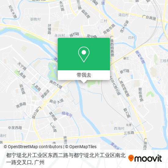 都宁堤北片工业区东西二路与都宁堤北片工业区南北一路交叉口地图