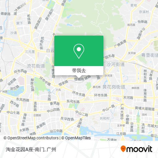 淘金花园A座-南门地图