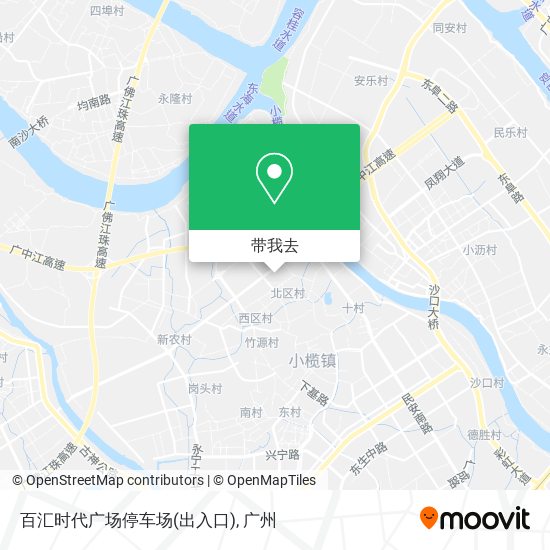 百汇时代广场停车场(出入口)地图