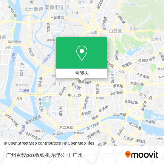 广州百骏pos收银机办理公司地图