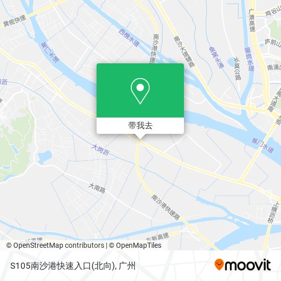 S105南沙港快速入口(北向)地图