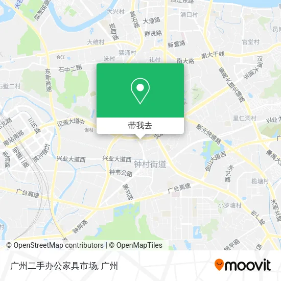 广州二手办公家具市场地图