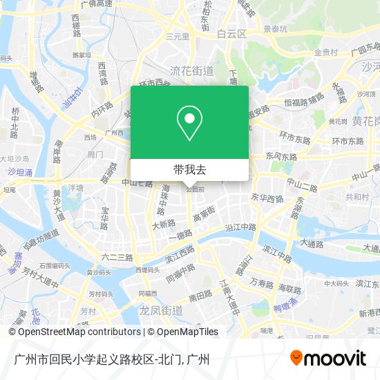 广州市回民小学起义路校区-北门地图